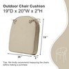 Aoodor Outdoor Chair Cushion W20''xD19'' Soft and Fade-resistant Polyester, Two Sets of  Ties for High Adaptability, Set of 4 - 4 of 4