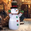 Outsunny 6 FT Christmas Inflatables Snowman, Xmas Blow Up Yard Decorations with Built-in LED Lights for Indoor, Outdoor, Lawn, Garden, Party - 3 of 4