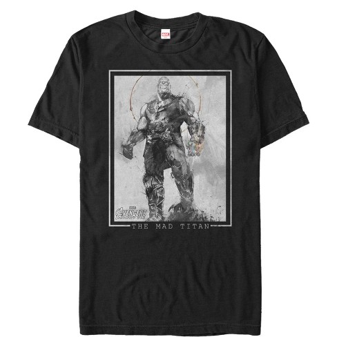 Men's Marvel Avengers: Infinity War Thanos Grayscale T-Shirt - Black - 2X  Large