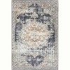 Oriental Medallion Rug - Vintage low-pile area rug with rubber backing for living room, bedroom or dining space - 3 of 4