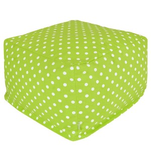 Majestic Home Goods,Ottoman Pouf Polka Dot (Large) - 1 of 4