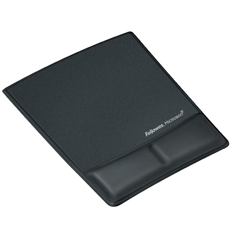 Fellowes Memory Foam Wrist Rest w/Attached Mouse Pad Black 9180901, 2 of 3