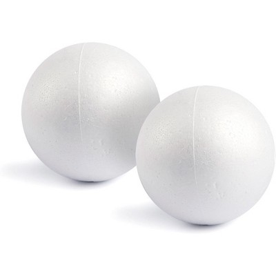 Juvale 2 Pack Foam Balls For Crafts, 6-inch Round Whitepolystyrene