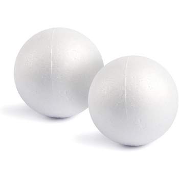Juvale 4-pack White Half Foam Balls, Semicircle For Diy Arts And