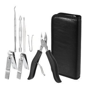 Unique Bargains Toenail Clippers Stainless Steel Nail Clippers Kit Pack of 9 Pcs - 1 of 4