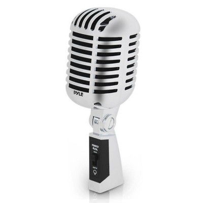 Pyle Pro PDMICR42SL Old Fashioned Vintage Retro Style Dynamic Adjustable Compact Desktop Studio Mic Professional Vocal Recording Microphone