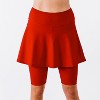 Calypsa Women's Plus Size Flared Mid-Thigh Swim Skirt With Bike Shorts - 4 of 4