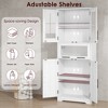 Tall Bathroom Cabinet Freestanding Linen Storage Cabinet with Doors and Adjustable Shelves 67"H Kitchen Pantry Cabinet for Living Room - 4 of 4