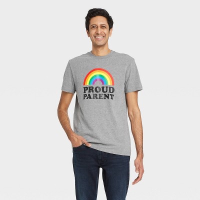 Pride Gender Inclusive Adult 'Proud Parent' Short Sleeve Graphic T-Shirt - Gray XS