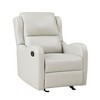 Faux Leather Glider Recliner Chair, 1-Piece, Solid Wood Frame, Comfortable Living Room Seating - 3 of 4