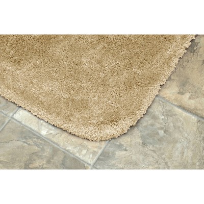 Luxury Ultra Plush Beige Nylon Bath Rug Set
