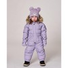 Deux par Deux Girl One-Piece Baby Original Puffy Snowsuit Purple Gray - 2 of 4