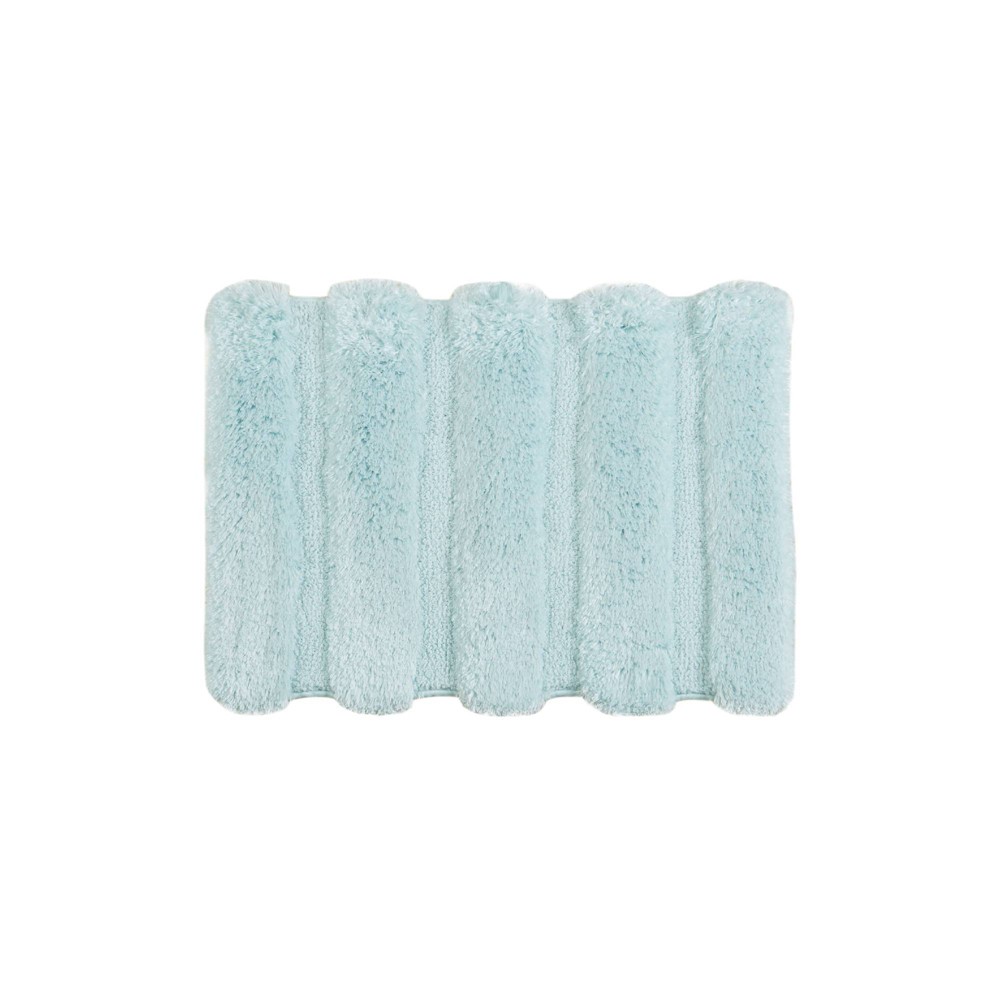 17inx24in Tufted Pearl Channel Solid Bath Rug Seafoam