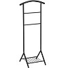 Kings Brand Furniture - Amos Black Metal Wardrobe Suit Valet Stand Organizer, Clothes Rack, Contour Hanger, Trouser Shoe Rack - 3 of 4