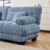 94.4" Loveseat Sofa,Chenille Comfy Cloud Couch with 2 Lumbar Pillows and 2 Throw Pillows,Oversized 2 Seater Sofa for Living Room-Tanpinhause - 4 of 4