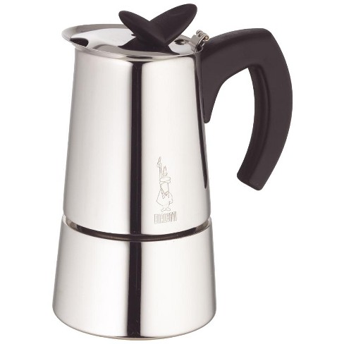 Bialetti Silver Moon Exclusive Six-Cup Stainless-Steel Coffee Maker