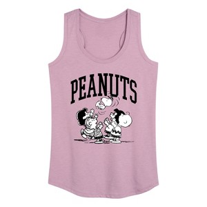 Women's - Peanuts - Collegiate Group Graphic Racerback Tank - 1 of 4
