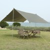 Beach Tent, Sun Shelter with Sand Pegs, Stability Poles, Beach Umbrella with Portable Carry Bag - 3 of 4