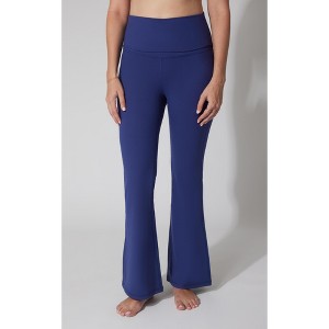 Yogalicious Womens Lux Foldover 7/8 Flare Leg Pant - 1 of 3