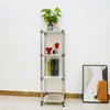 FONTOI 4-Tier Storage Shelving Unit for Indoor/Outdoor, Modular Rack, White, 13.78"*14.96"*49.21" - 3 of 4