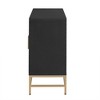 Sapphtopaz Decorative Storage Cabinet Sideboard Buffet Cabinet with Storage Adjustable Shelf Rectangular Metal Handles and Legs for Kitchen - 2 of 4