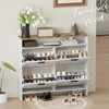 Vividwood Farmhouse Wooden Shoe Cabinet – Narrow Entryway Shoe Storage with 4 Flip Drawers & Organizer Shelves - 3 of 4
