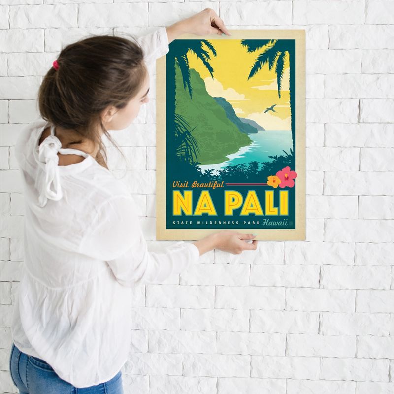 Americanflat Vintage Botanical Asa Hawaii Napali By Anderson Design Group Poster, 3 of 7
