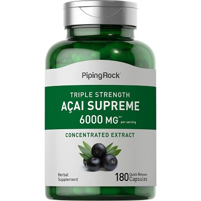 Piping Rock Triple Strength Acai Supreme 6000 mg | 180 Capsules
