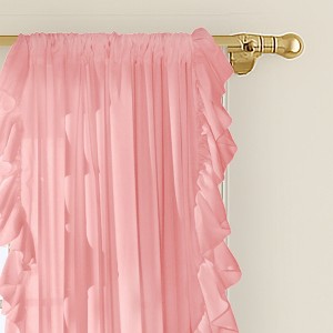 Lush Decor 2pc 84"x54" Light Filtering Cascade Ruffle Window Kids' Curtain Panel Set - 1 of 4