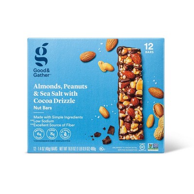 Almonds, Peanuts and Sea Salt with Cocoa Drizzle - 16.9oz/12ct - Good & Gather™