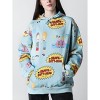 Beavis & Butt-Head Repeat Characters & Logo Long Sleeve Blue Hooded Sweatshirt - image 3 of 4