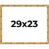 PosterPalooza | 29x23 Thin Bamboo Picture Frame, UV Acrylic, 2 Finishes - Gold and Brown - 2 of 4