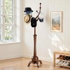 Bekrvio Freestanding Rubberwood Coat Rack,Tree-Branch Design with 8 Hooks,Heavy-Duty Standing Clothes Hanger for Entryway Hallway Bedroom - Load 160lb - 3 of 4