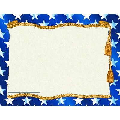 Hayes Replacement Stars Blank Certificate with Borders, 11 x 8-1/2 inches, Paper, pk of 50