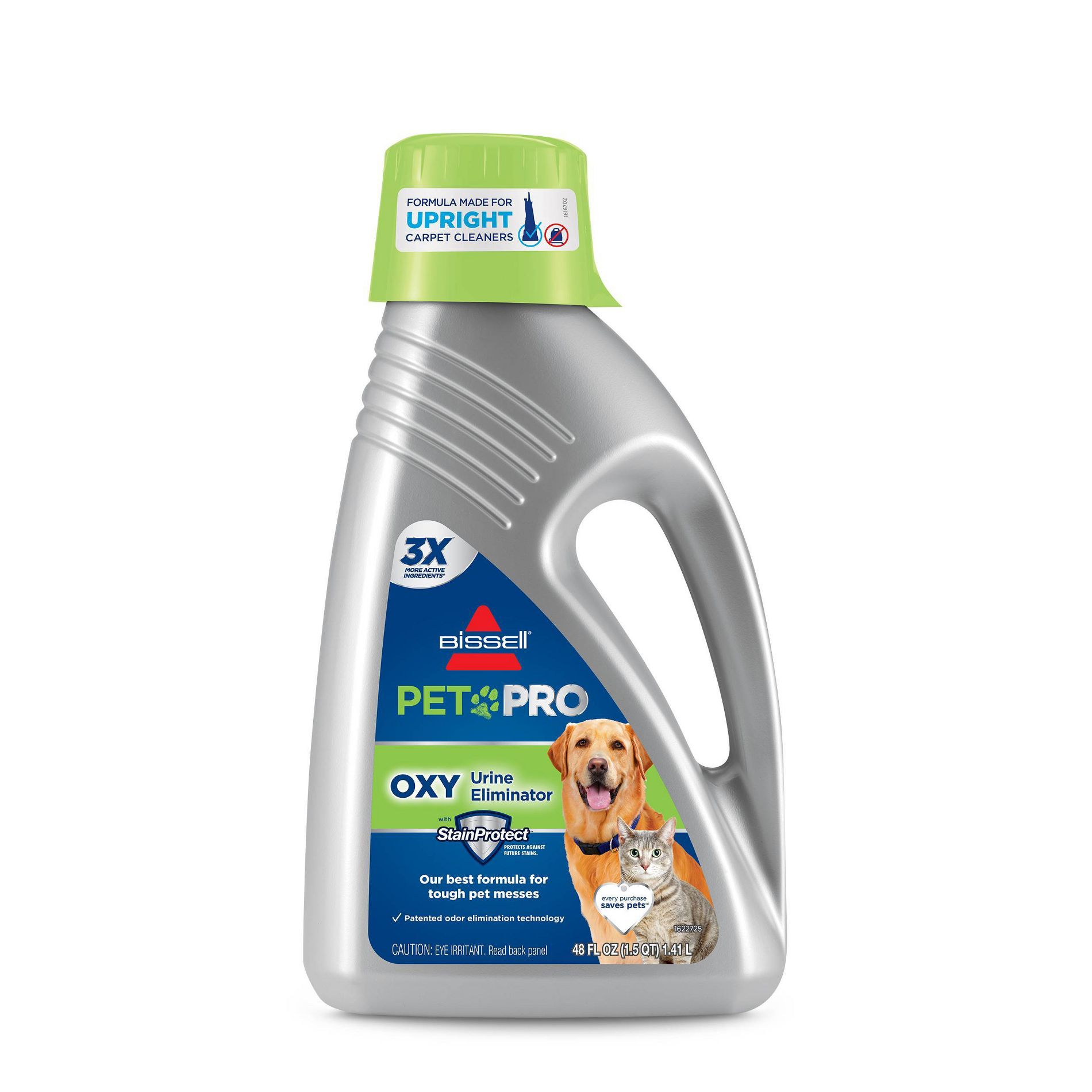 BISSELL Professional Pet Stain Eliminator + Oxy Carpet Formula 48oz - 1990: Carpet Cleaner Solution, Upholstery Shampoo