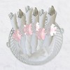 Big Dot of Happiness Pink Winter Wonderland - Holiday Snowflake Birthday Party and Baby Shower Paper Napkin Holder - Napkin Rings - Set of 24 - 3 of 4