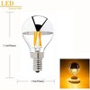 Runesay G45 Edison Style LED Bulb 4W, Silver Tipped LED Filament Light Bulb, 40 Watt Equivalent, E12 Candelabra Base, Dimmable, 10 Pack - 2 of 4