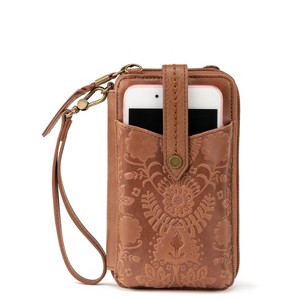 The Sak Silverlake N/S Smartphone Crossbody Bag, Multi Use Design, Adjustable Strap, Tobacco Floral Embossed - 1 of 4