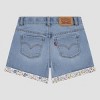 Levi's® Girls' Floral Mom Denim Shorts - Light Wash - 2 of 4