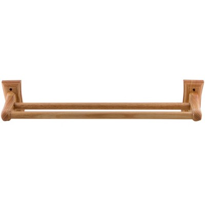 ALFI AB5505 24Inch Double Rack Wooden Towel Bar Bathroom Accessory