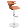 Set of 2 Gardenia Mid-Century Modern Adjustable Barstool - LumiSource - image 3 of 4