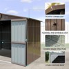 Syemin Deck Boxes Durable, Horizontal Compact Storage Shed for Garden, Backyard, Patio, Closet Deck Box, Brown, 98.74"*75.43"*74.49" - 2 of 4
