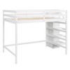CAVINAS Full Size Loft Bed Modern Pine Bed Frame with Wardrobe, Stairs and Guardrail for Bedroom - 4 of 4