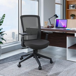 LeisureMod Ingram Office Chair - Adjustable Height, Swivel, and Tilt, Ergonomic Design - 1 of 4