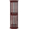 Okak Corner Curio Cabinet with Glass Doors and Adjustable Tempered Glass Shelves, Display Cabinet for Living Room, Kitchen - 4 of 4