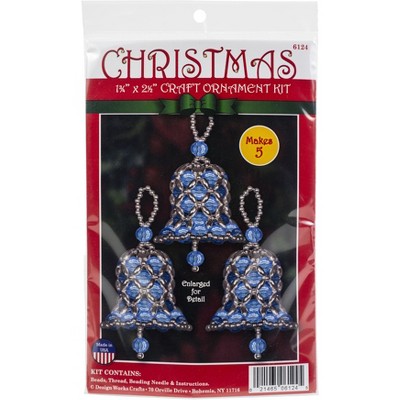 Design Works Beaded Ornament Kit 2.5 Set of 10 Ring in The Season