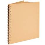 Paper Junkie 12x12 Scrapbook Album Hardcover (Blank), Kraft Paper for Photos, Brown Spiral Bound Wedding Guest Book, 40 Sheets