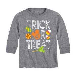 Boys' - Disney - Trick Or Treat Candy Art Long Sleeve Graphic T-Shirt - 1 of 4