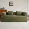 Whisen Convertible Sleeper Sofa Bed, Corduroy Folding Couch, Floor Sofa Lounge Couch with Pillow, Fixed-Shape Frame - 4 of 4