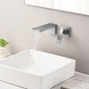 Sumerain Waterfall Brass Wall Mount Bathroom Sink Faucet, Vanities Faucets, Brushed Nickel - 3 of 4